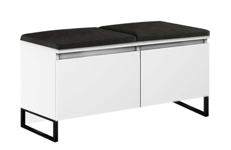 SZAFKA MEGAN 2 PŁOZY BIAŁY CZARNY..jpg