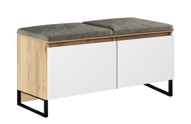 SZAFKA MEGAN 2 PŁOZY ZŁOTY BIAŁY SZARY..jpg