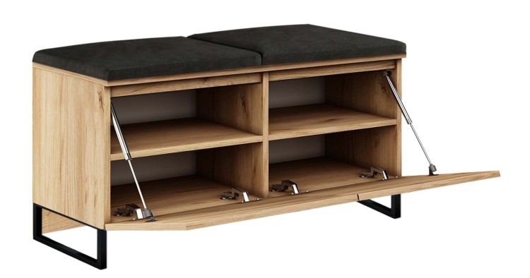 SZAFKA MEGAN 2 PŁOZY ZŁOTY CZARNY - OTWARTA.jpg