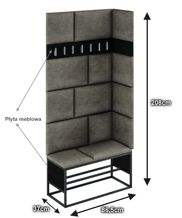 P12 LOFT  + BOKI - SZARY CZARNY - WYMIARY.jpg