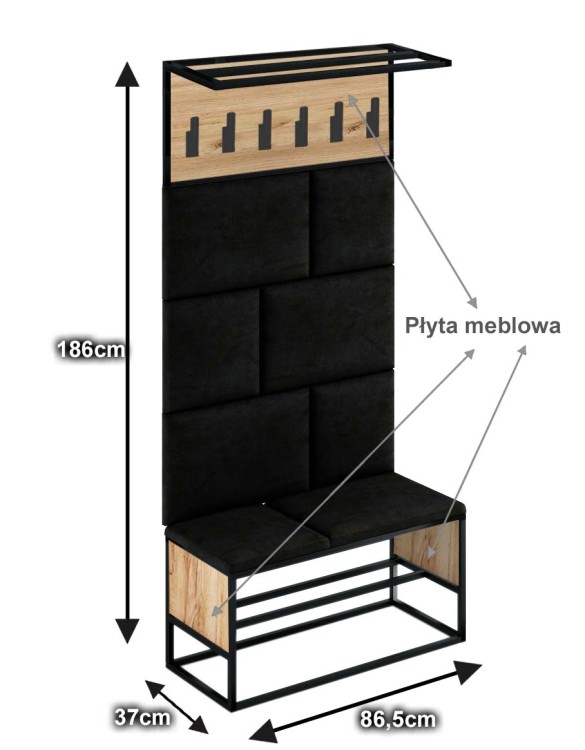P6 LOFT CZARNY - pełna LISTWA + boczki zł - wymiary.jpg