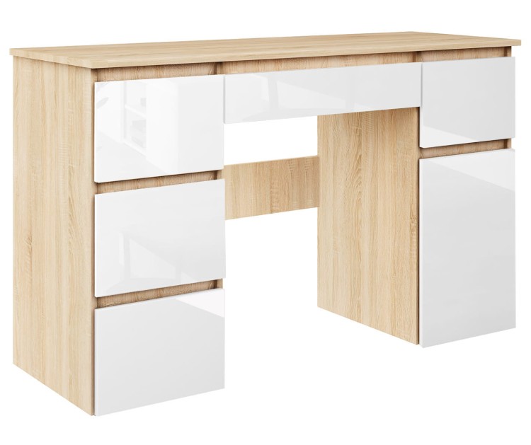 biurko Megan B2 sonoma biały połysk (1).jpg