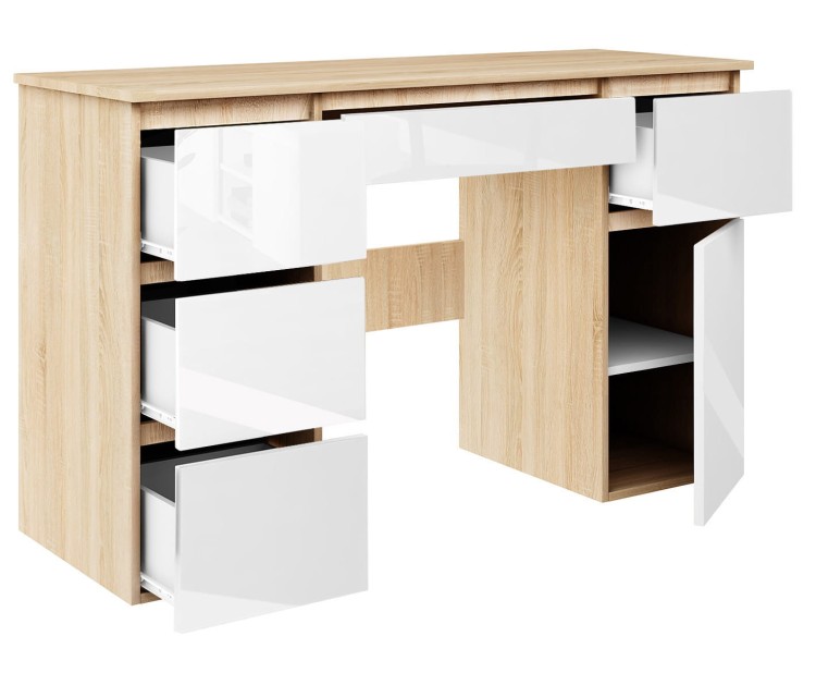 biurko Megan B2 sonoma biały połysk (2).jpg