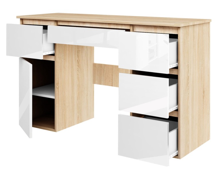 biurko Megan B2 sonoma biały połysk (4).jpg