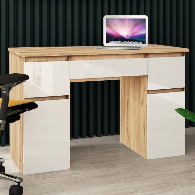 biurko Megan B2 złoty biały połysk aranz1.jpg