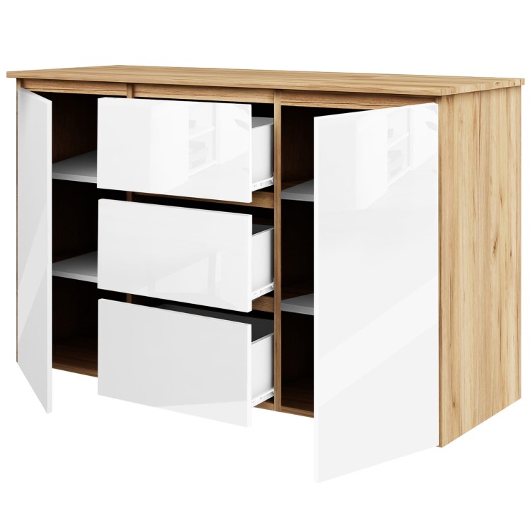 komoda megan120 k3 dab zloty i biały połysk (5) odw.jpg