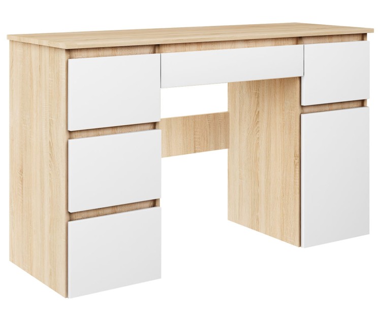 biurko-MeganB2-dąb sonoma-białe.jpg